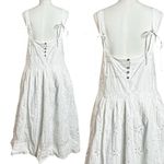 Free People  Dainty Ethereal Cottage Primavera Lace Eyelet Midi Dress White XL Photo 11