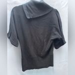 White House | Black Market WHBM Black Asymmetrical Collar Button Detail Sweater Size XXS Photo 4