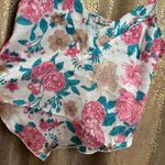 Free People Pink Purple Green Floral Silky V Hem Camisole XS NWOT Photo 3