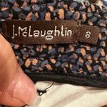 J. McLaughlin Stretchy Brown Black Blue Print Pants 8 Photo 6