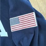 Brandy Melville J Galt USA Oversized Hoodie with Flag in Navy Blue Photo 1