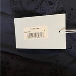 Hill House  Mila Navy Linen One Shoulder Mini‎ Dress Small Photo 5