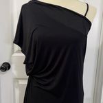 Lush Clothing Lush Black Draped One Shoulder Dress Size Small Asymmetrical Photo 1