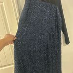Elegant Navy Blue Sequin Dress Size 5X Photo 3
