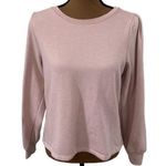 Banana Republic Factory fleece lined smocked sweatshirt dusty pale pink size S Photo 0