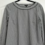 Talbots  black/white stripe top Photo 0