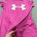 Under Armour  Shirt Pink Womens XS Heatgear Loose Fit Tee Top Short Sleeve Logo Photo 8