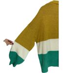 Dreamers by Debut Colorblock Striped Sweater Size 1X Cozy Photo 7