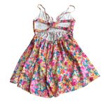 White Fox Boutique White Fox Women’s‎ Size M Plunge Neck Playsuit Romper Floral Tropical Resort Photo 7