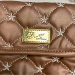 Betsey Johnson Luv by  Purse Crossbody Quilted Star Print Mini Lips Pink Gold Photo 2