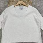 Athleta Cashmere Blend Felicity Cozy V-Neck Sweater Longsleeve Magnolia White XS Photo 3