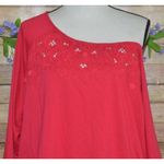 Torrid Women's Red Floral Open Weave Off Shoulder Sweatshirt Plus Size 2 2X Photo 1