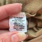 Wonderly Top Womens 1X Beige Tan Roll Tab Faux Suede V Neck Button Tunic Stretch Photo 4