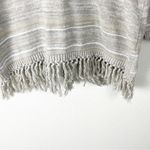 Tommy Bahama Anacapa Silver Linen Blend Fringe Trim V-Neck Hooded Sweater Small Photo 10