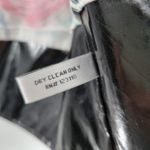 Walter Baker Shirt Womens 8 Black Faux Leather Buttons Asymmetrical Cropped Photo 6