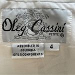 Oleg Cassini | White Blazer Jacket Sz 4P Photo 6