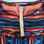 Uncle Frank Vibrant Vivid Bold Geometric Print Tie Waist Mini Dress Boho Small Photo 3