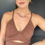 Brandy Melville Vtg classic silver beaded purple necklace Photo 1