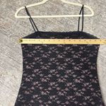 Napoli Vintage Whimsigoth Fairycore Pink & Black Lace Slip Dress with Bow Detail Size 2 Photo 3