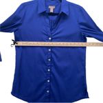 Chico's ‎ Womans Button Up Shirt Size Small OR 0 Royal Blue Professional Career Photo 8