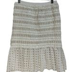 Sacai square lace white woven eyelet fit flare skirt size‎ 2 NEW $1200 Photo 0