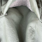 Free People  Sage Green Vegan Leather Shearling Jacket Small Cottagecore Moto Photo 2