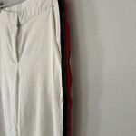 San Joy  White Chinos with Red and Green Stripes Photo 3