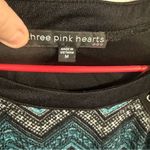 Three Hearts Green and Blue Casual Dress with 3/4 Raglan Sleeves Size M Photo 4