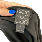 Clara Sun Woo Black with Gray Stripe Signature Tunic Dress Size Medium Photo 5