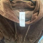 Brandy Melville NWT Brown Velvet Hoodie Photo 1