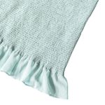 Aritzia  Wilfred Ballad Dusty Blue Smocked Long Sleeve Mini Dress Size M Photo 7