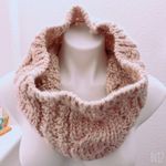 infinity Collection Eighteen Chunky Knit Neck Scarf Blush Pink New Photo 4