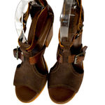 Timberland  Sandals Strafford Block Wooden Heels Open Toe Suede Leather Brown 8.5 Photo 7