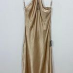 Lulus  Sleek and Sweet Champagne Satin Cutout Backless Slip Midi Dress XL NWT Photo 4
