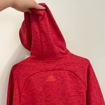 Adidas  Climawarm Team Issue Fleece Pullover Logo Hoodie Red Active Sweatshirt L Photo 10