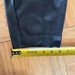 Babaton Aritzia Mayne Black Vegan Leather Pleated Pants w/ Belt, Sz 4 EUC Photo 15