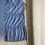 Tommy Bahama  Tencel Lyocel Chambray Split Neck‎ Cover Up Dress medium boho Photo 10