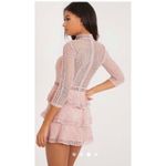 Pretty Little Thing Dusty Pink Tiered Lace Mini Dress – Size 4 (NWT) Photo 2