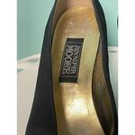 Jennifer Moore Women's  Dress Heels 8M N Black w‎ White Rhinestone Trim Photo 1