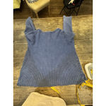 Sundance Thermal Long Sleeve T Shirt Graphic V Neck Waffle Knit Size XL Blue Photo 2