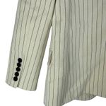 Nili Lotan Don Pinstripe One Button Blazer Jacket Natural Size 0 Black Photo 7