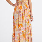 Mason & Belle Floral Maxi Dress with Orange and Pink Accents 
Josie Maxi Dress Photo 0