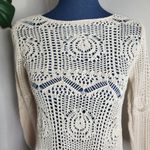 Jeanne pierre Natural Stretchy Crochet Tunic Top Photo 1