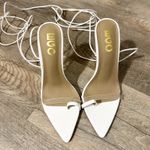 FashioNova NEW EGO white gold straps heels size 6 Photo 5