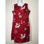 HAWAIIAN HANGOVER Size Large Santa Christmas Aloha Dress Sleeveless Red Holidays Photo 1