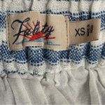 Faherty  Blue and White‎ Striped Linen Skirt Size XS EUC Like New Photo 4