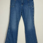 We The Free Free People Women's Blue Izzy Low Rise Wide Leg Flare Jeans Size 28  Photo 0