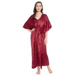 NWT Gypsie Blu Satin Silk Kaftan for Sleepwear Maxi Dress A Nightgown Kaftan Red Size undefined Photo 4