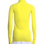 Tory Burch Sport Vibrant Yellow Long Sleeve Stretchy Top Size S Photo 2