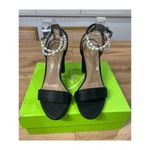 Sam Edelman Yanelli Embellished Ankle Strap Sandals Black Silk Size 8.5 NIB Photo 3